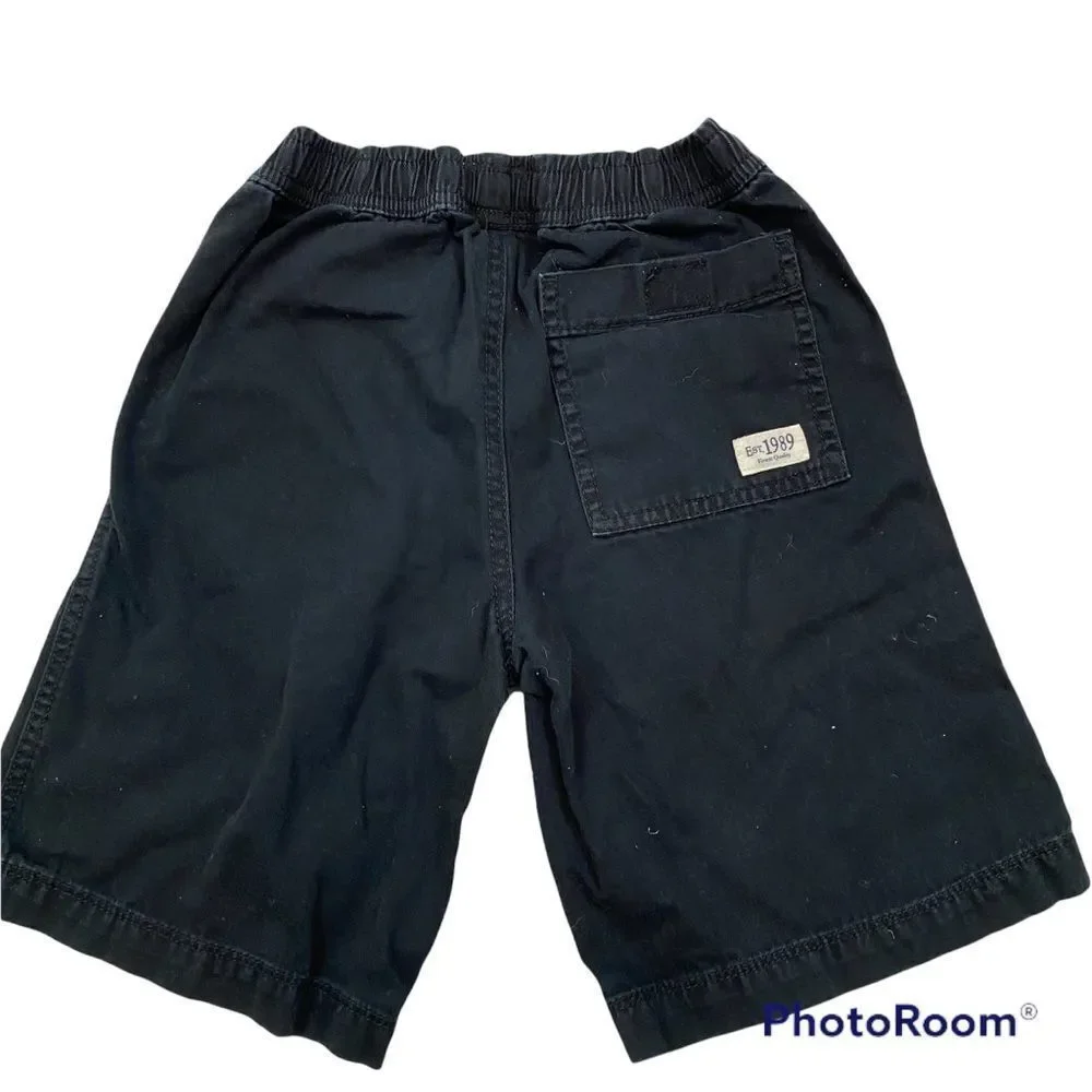 Lot of two Pairs of Boys Childrens Place Black‎ Shorts Both Size 7